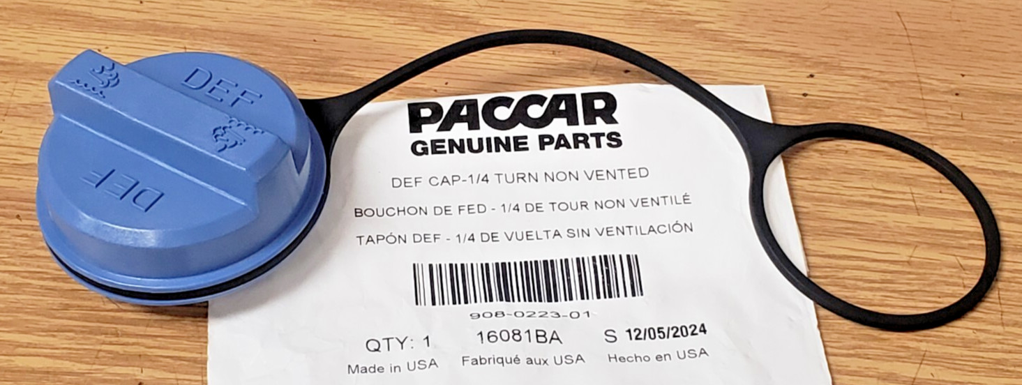 ~ NEW GENUINE PACCAR OEM KENWORTH / PETERBILT DEF TANK FILLER CAP ~ 908-0223-01