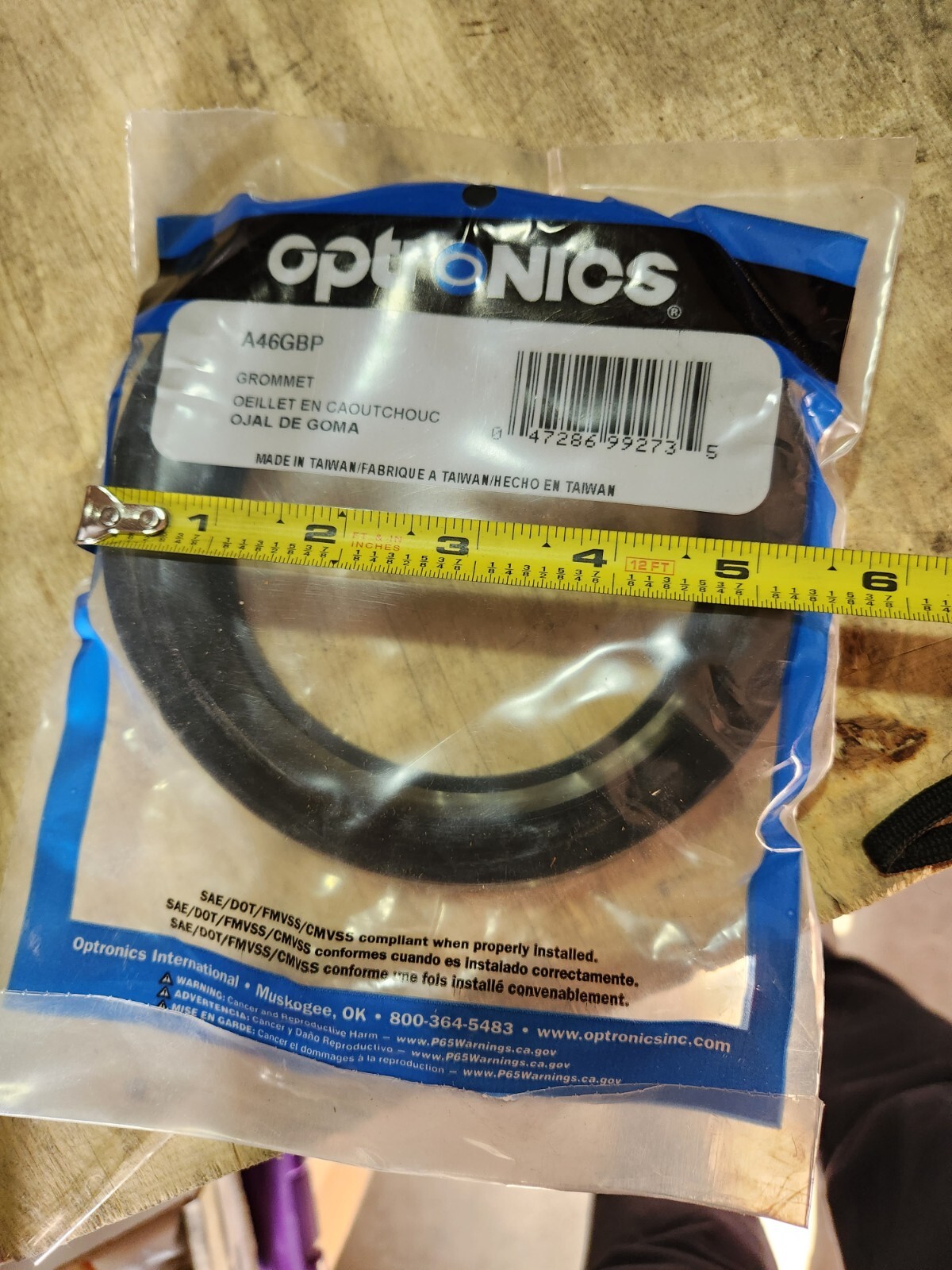 Optronics A46GBP Stop/Turn/Tail Light Grommet 4” Flush Mount