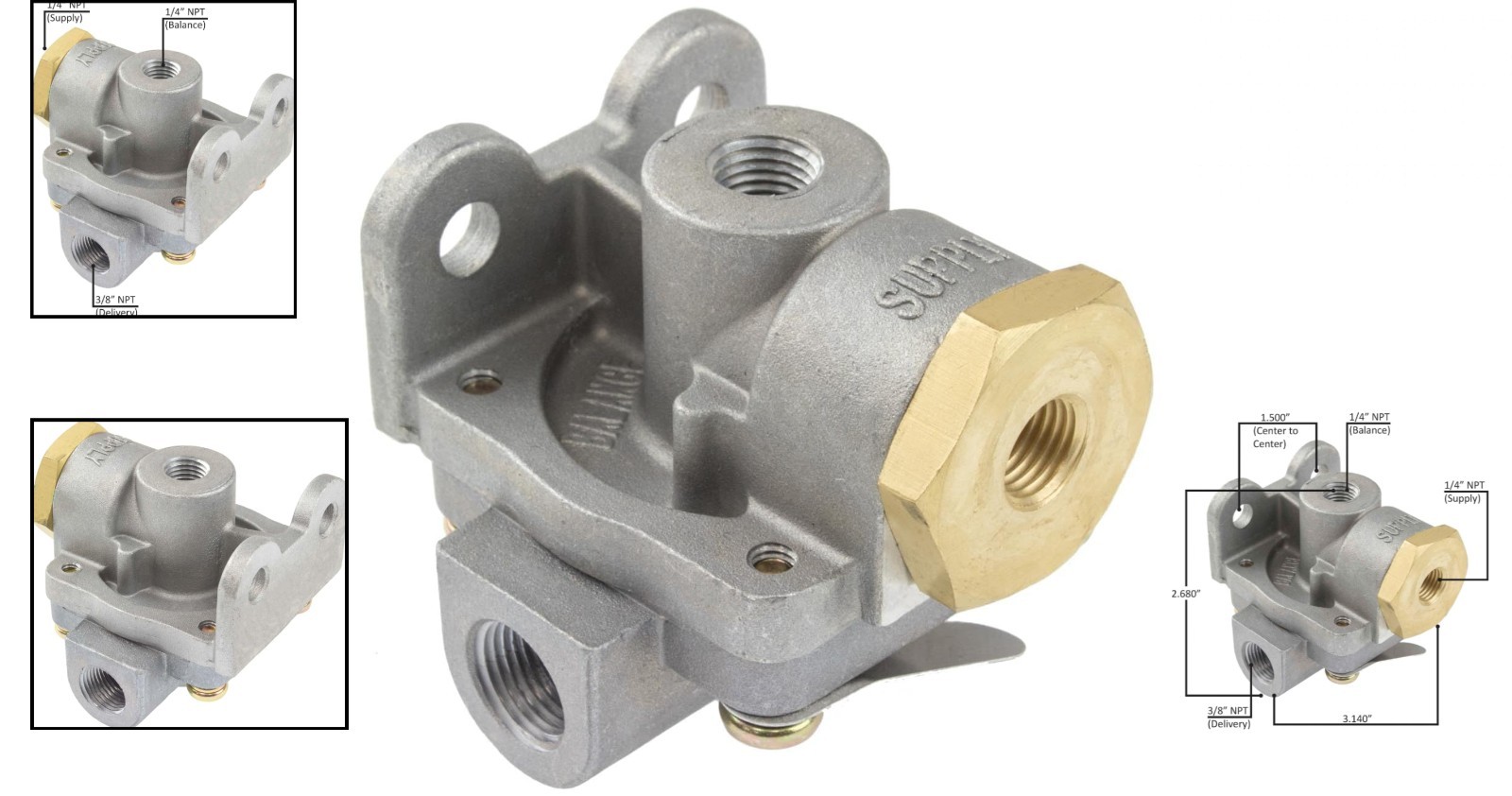 Air Brake Quick Release Valve WA289714 QR-1C A1214980 0-PSI 4S-3 World American