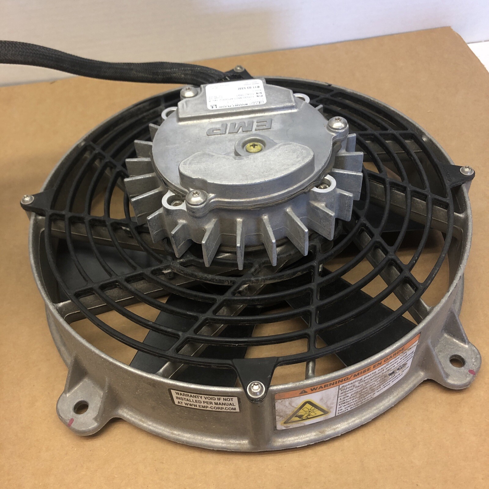 EMP 11 INCH FAN 12V “SMART FLOW” FIL11-12V-PULL-G-L E Pulled from EV prototype *