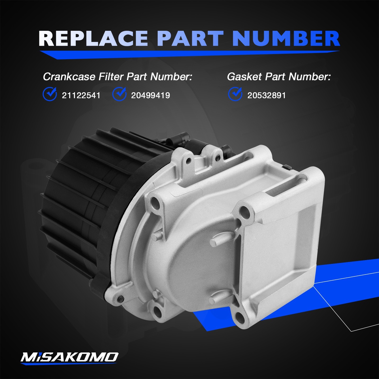 Oil Crankcase Ventilation Separator 21122541 For Volvo Mack D13 D16 MP8 Engine