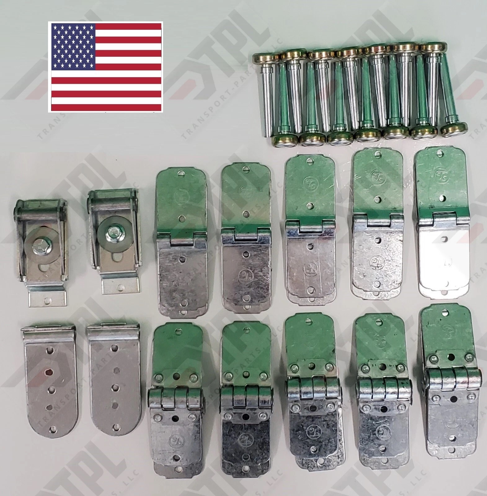 38 Pack TODCO Door Repair Kit- ALL Hinges +1″ Rollers Overhead ROLL UP- 6 PANEL