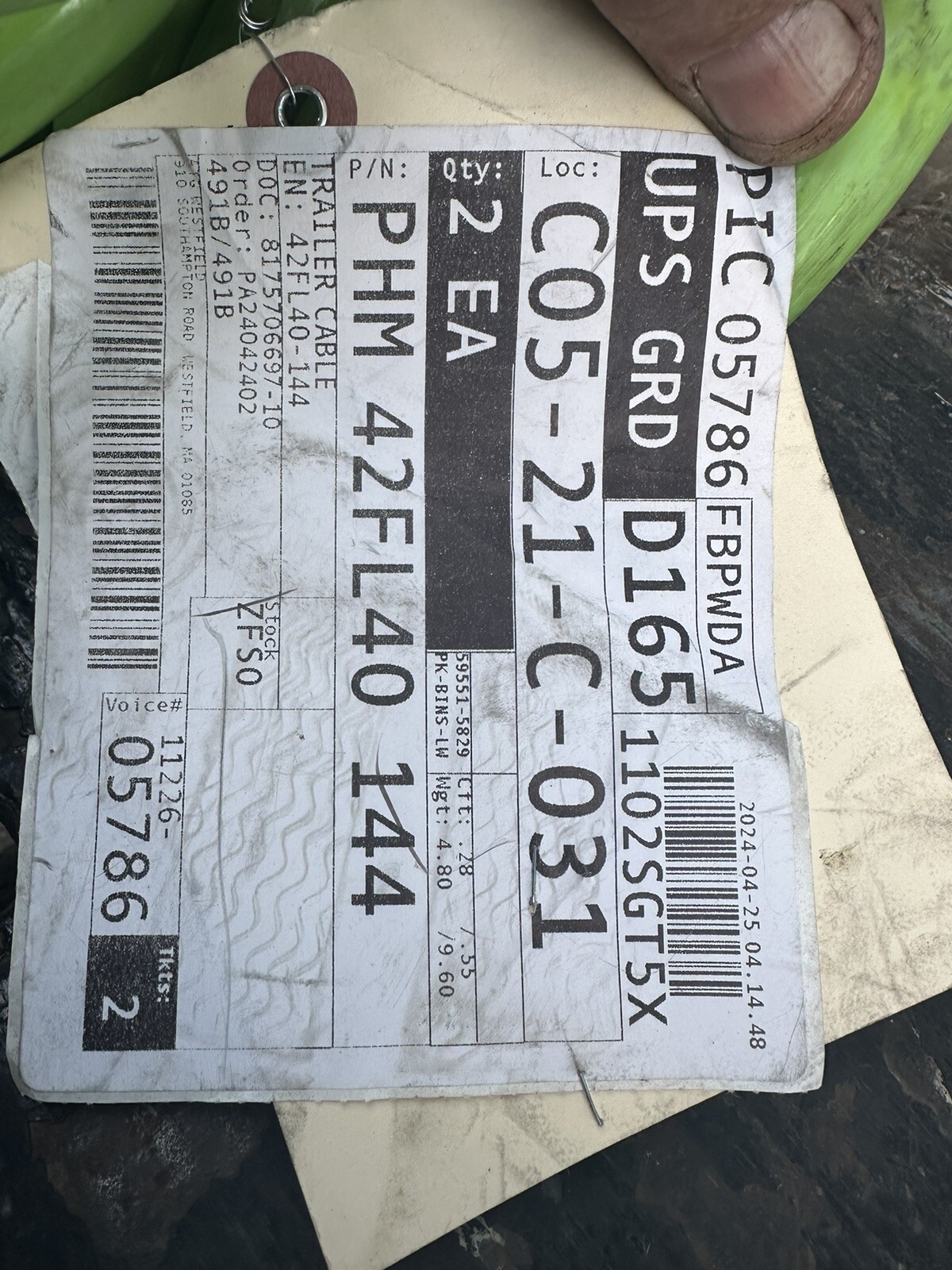 PHILLIPS TRAILER CABLE PHM-42FL40-144
