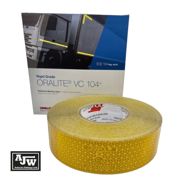 ORALITE ORAFOL 50M X 50MM WHITE Reflective Conspicuity Tape ECE104 Truck Lorry