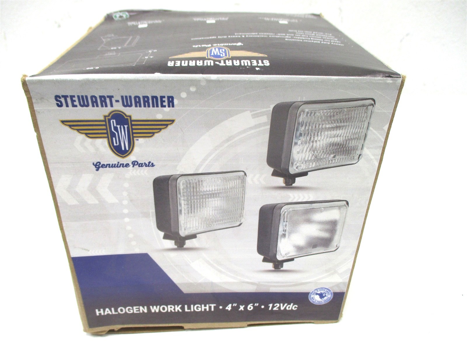 SW71898-11 STEWART WARNER HD OFF-ROAD 4×6 HALOGEN WORK LAMP 12V 50W FLOOD LIGHT