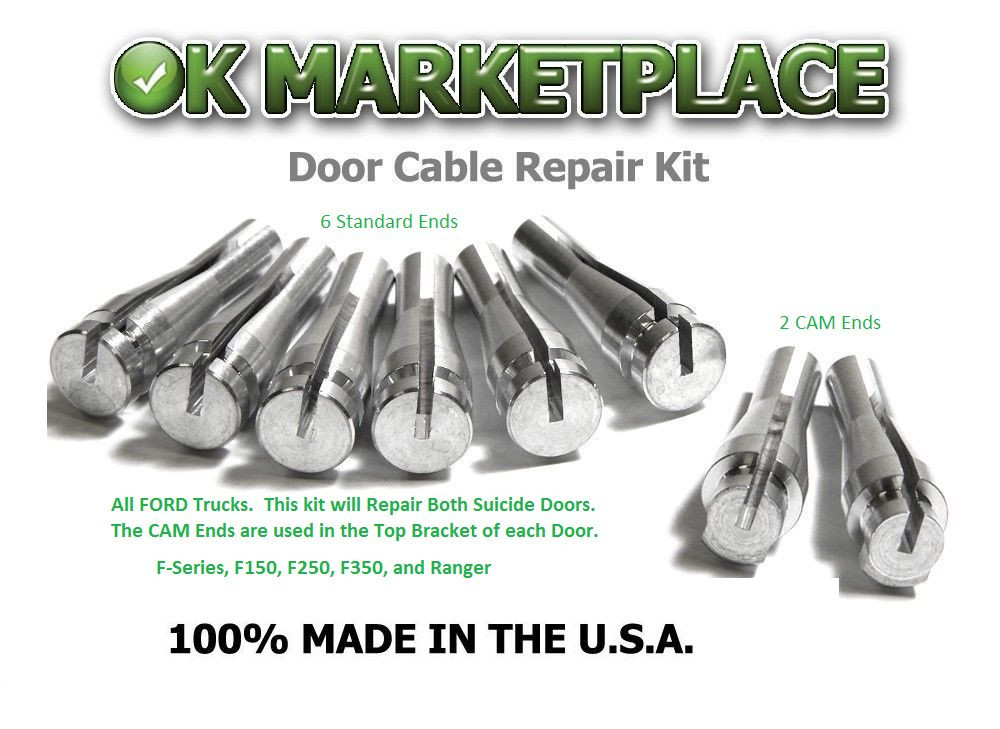 Ford F350, F250, F150 Truck Door Handle Cable Ends Repair Kit, (8 Ends) #2B6ATL