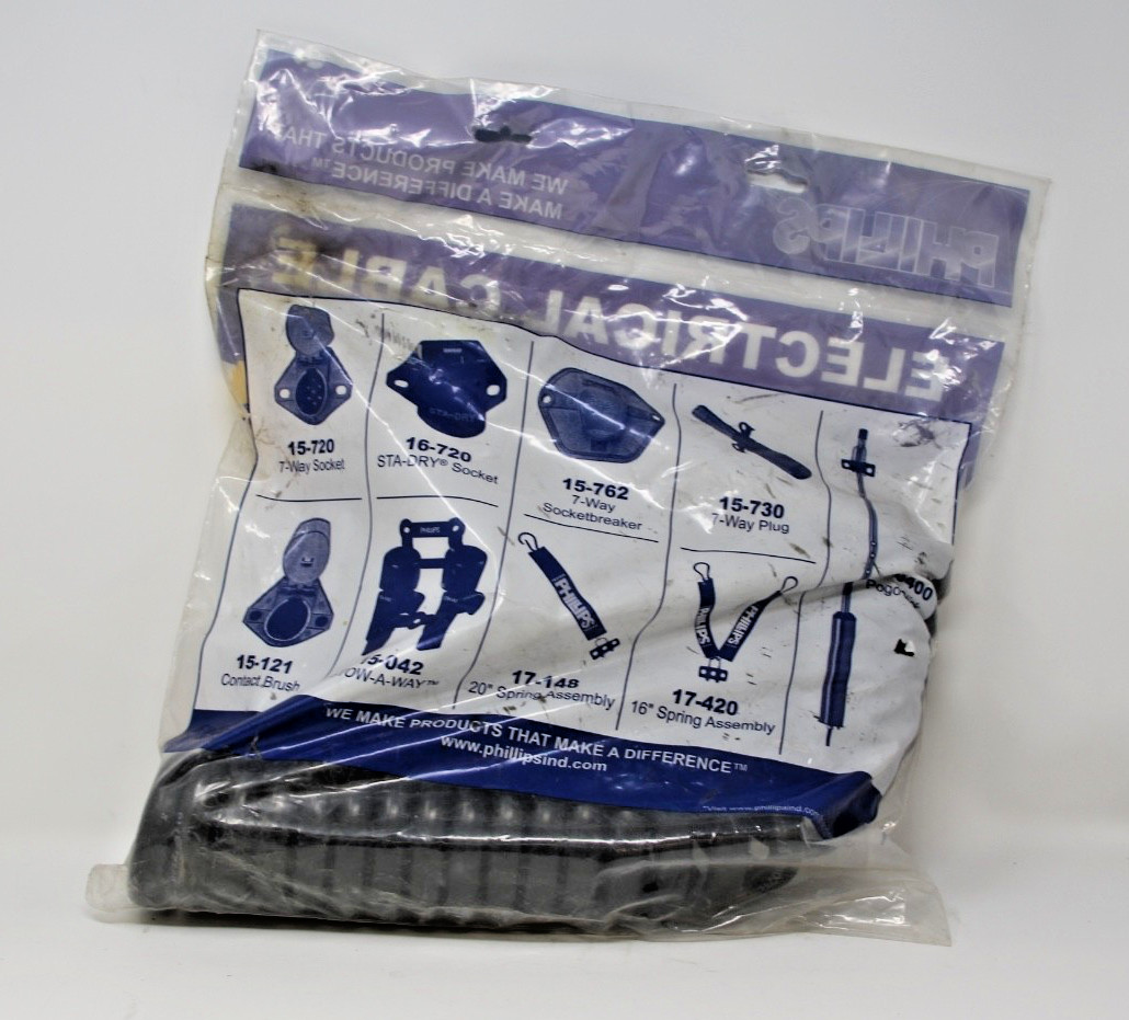 Phillips Industries 22-9621 Abs Coiled Cable 15 Ft W Zinc Die Cast Plug New
