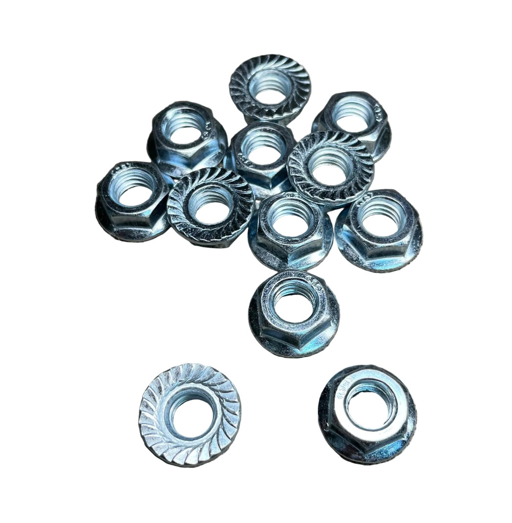 Standard Flange Spin Lock Nuts With Serrations Auveco 14877-12