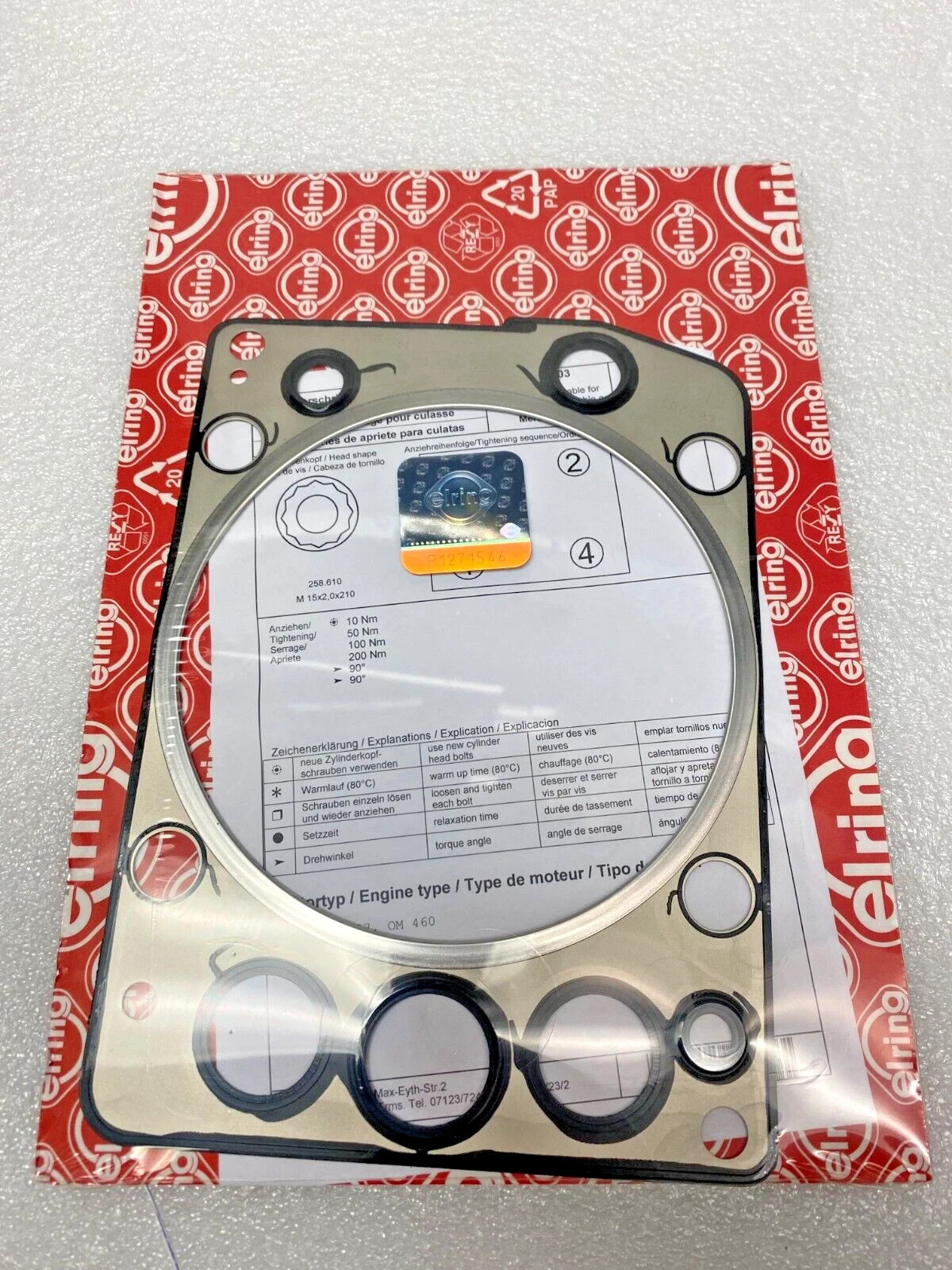Detroit Diesel MBE4000 ENGINE A4600160420 Head Gasket MADE IN GERMANY
