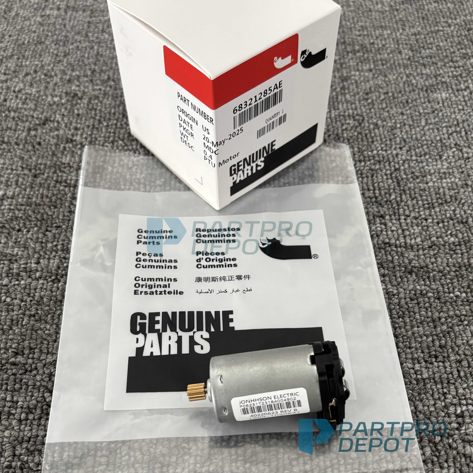 New Electric actuator Motor PTU Fit 68321285AE Jeep Cherokee 200 14-18