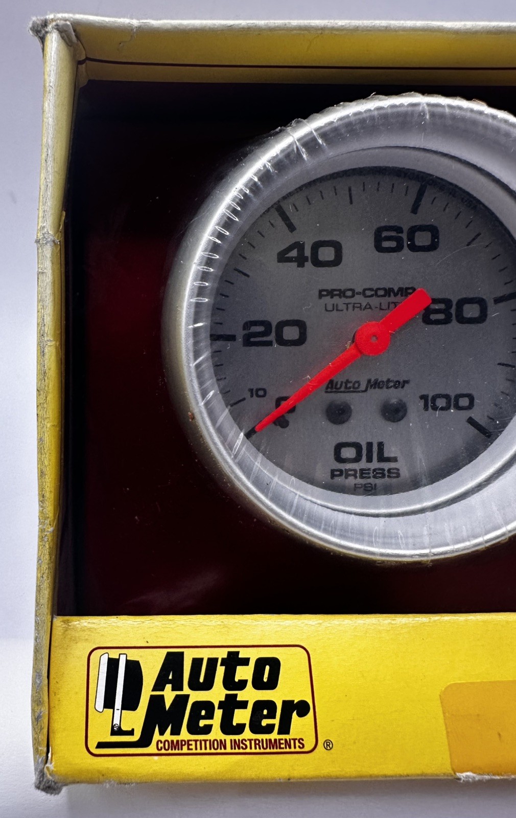 Auto Meter 4421 Ultra-Lite Oil Pressure Gauge 2-5/8 Inch 0-100 PSI Mechanical