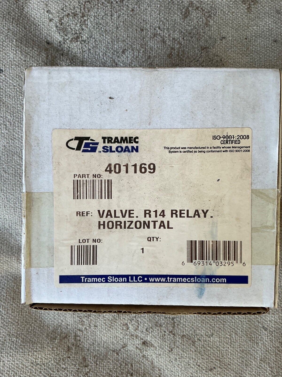 Tramec Sloan 401169 Valve R14 Relay Horizontal