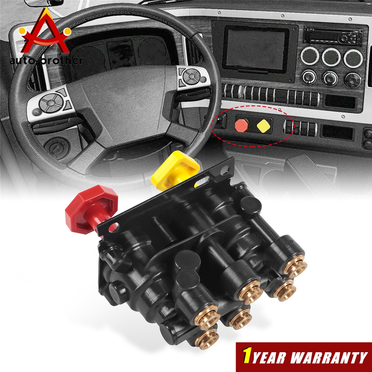 MV3 Dash Air Brake Control Valve For Haldex Volvo 20560009 Keene Truck KN20619