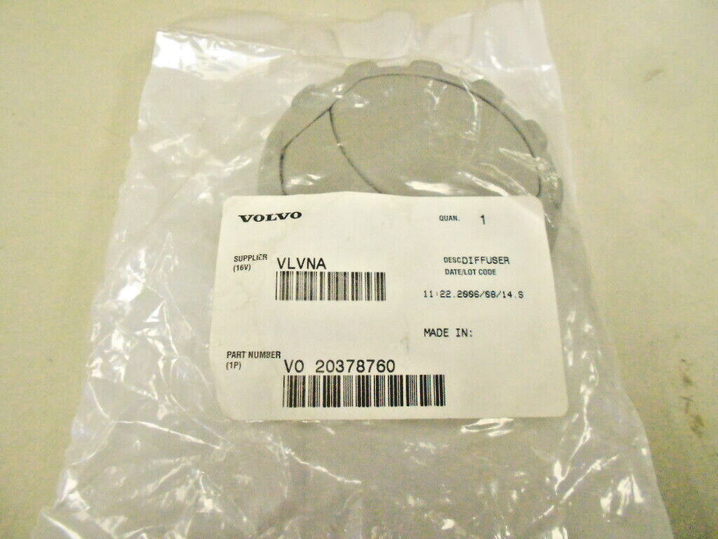 20378760 OEM VOLVO TRUCK ROUND AIR VENT DIFFUSER LOUVER GRAY VNL