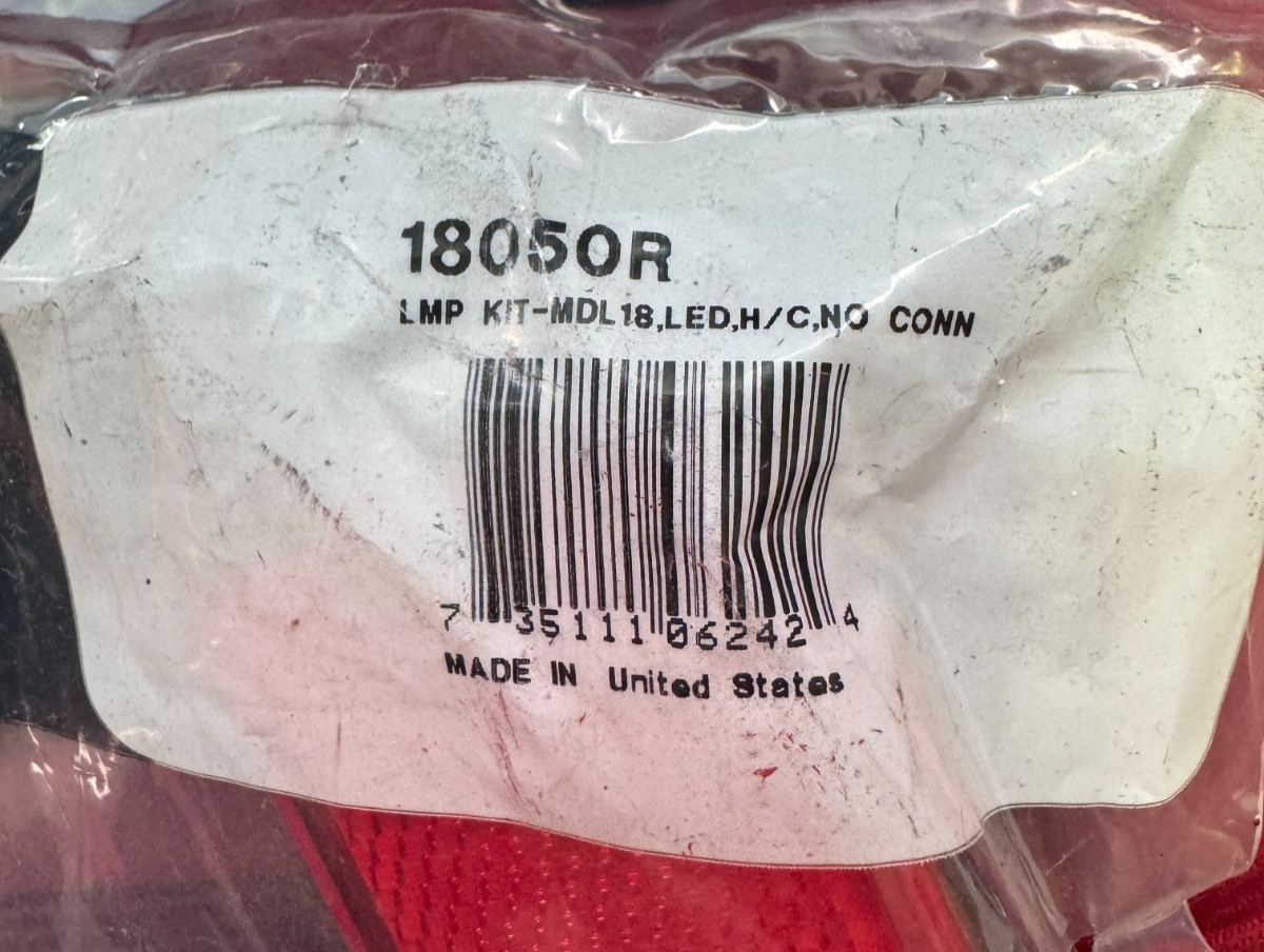Truck Lite 18050R 18 Series Marker Clearance Light Led, Hardwired Lamp