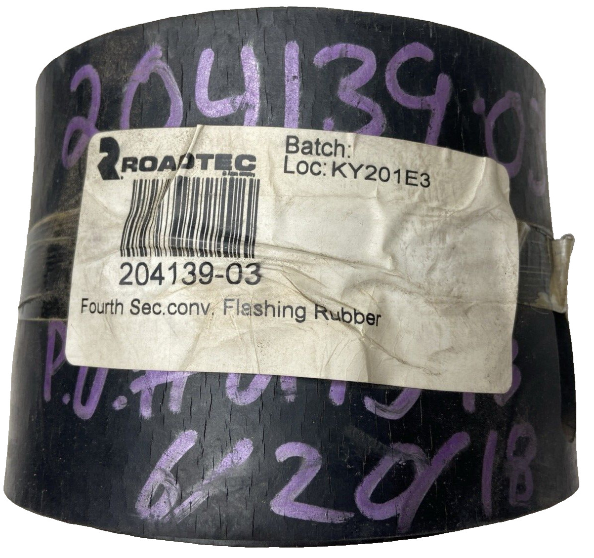 Roadtec 204139-03 Forth Section Conv Flashing Rubber With Small Cracks