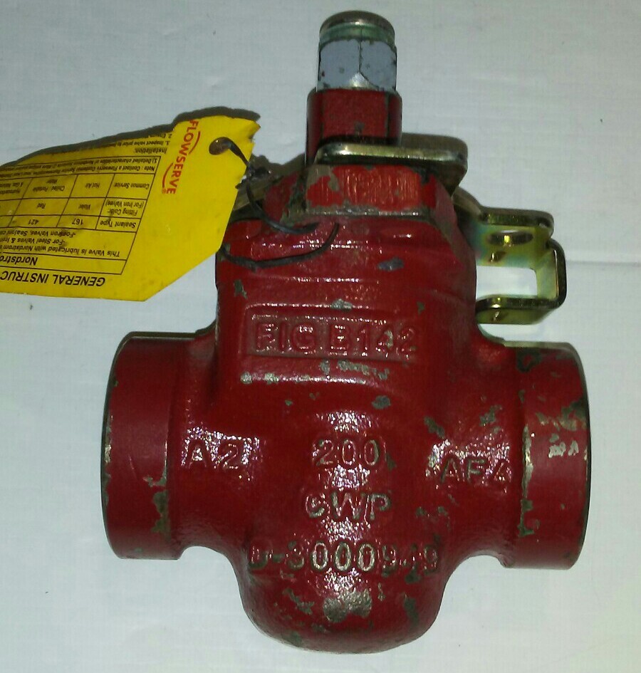 FLOWSERVE/NORDSTROM B142 3/4″ IRON PLUG VALVE, 200 CWP, NEW, FREE SHIPPING