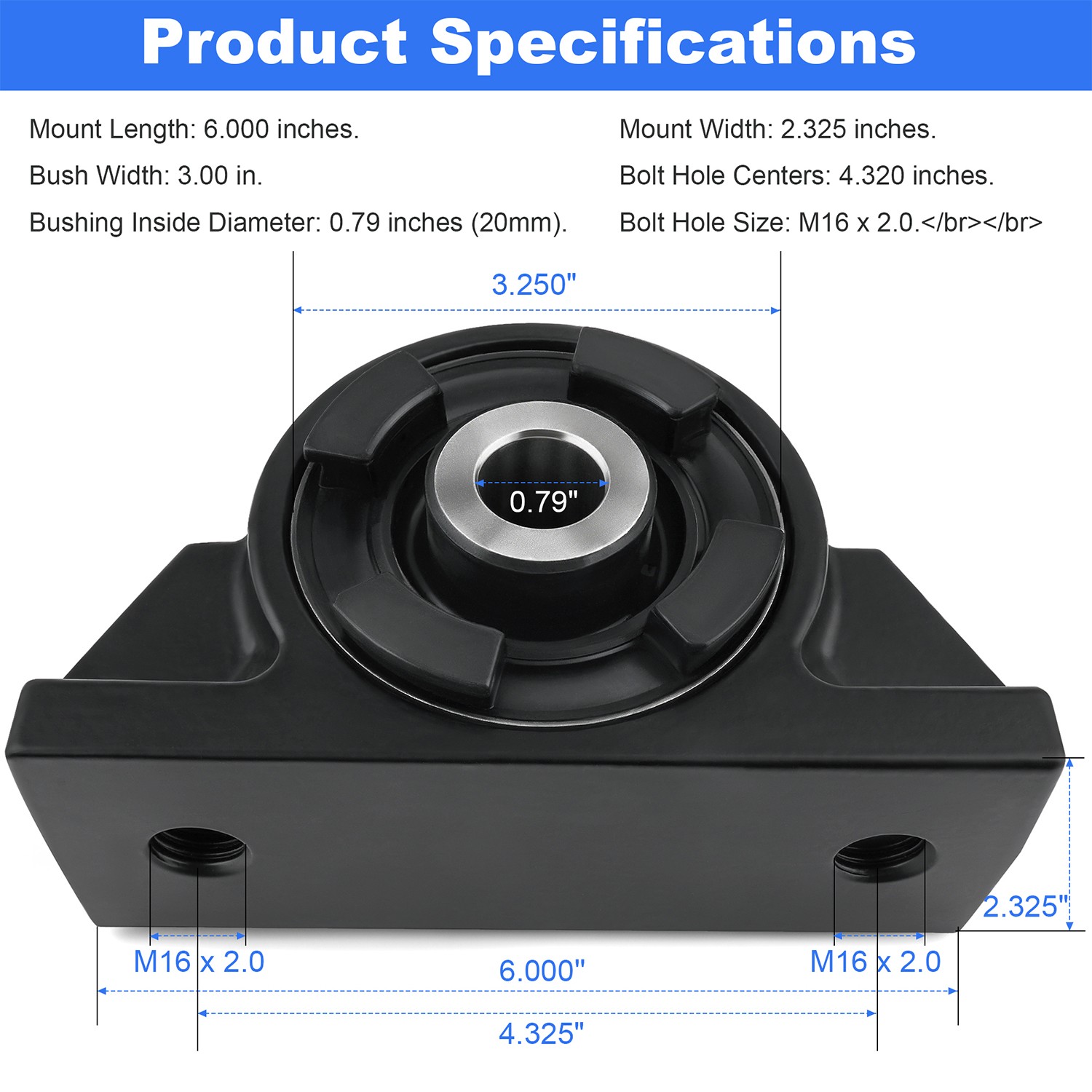Cabin Mount Bracket Replacement for Mack 30QS3479M, 25076715, M17530