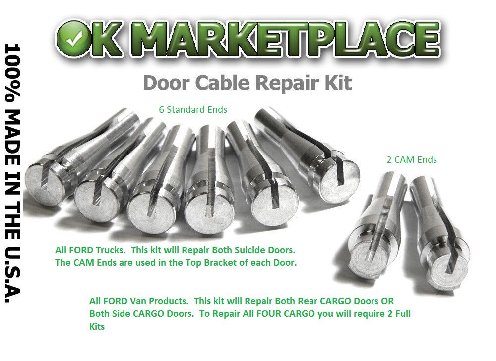 Ford Door Cable Repair Kit, Lot of 8 Ends 1992 to 2004 2B6A