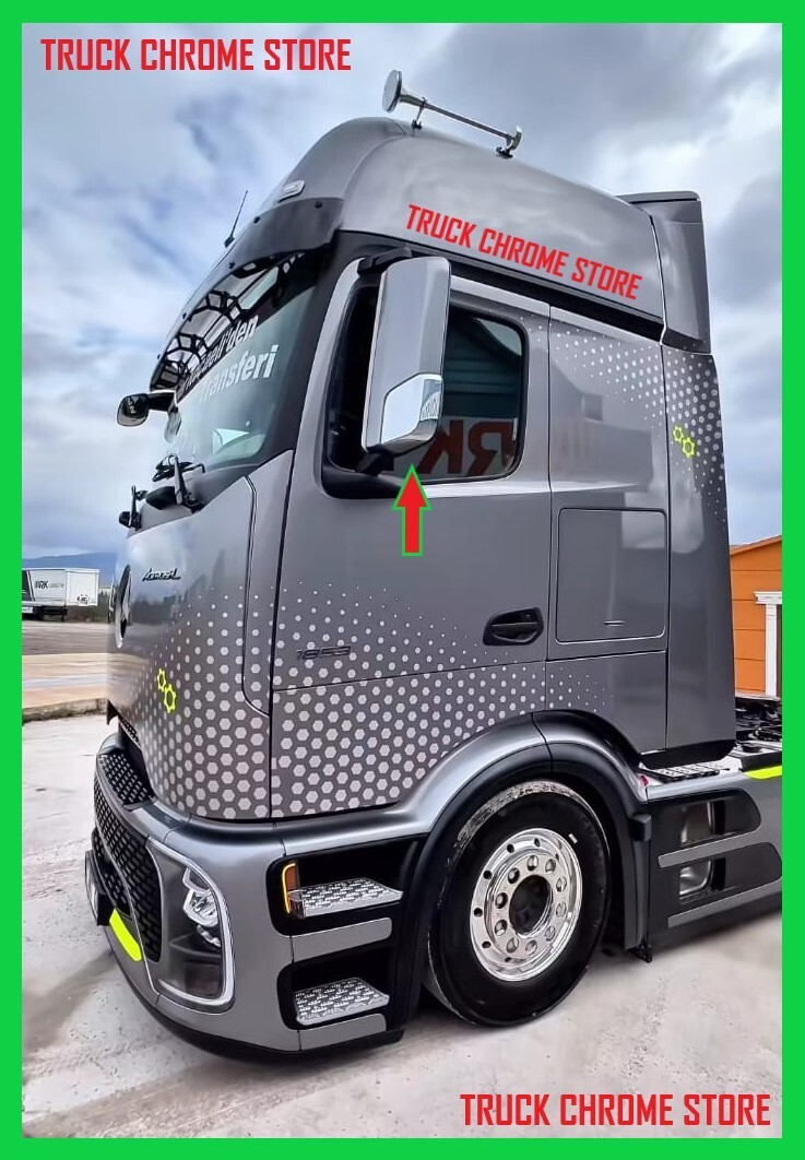 Mercedes ACTROS MP4 MIRROR COVER CHROME Stainless Steel 2 Pices.