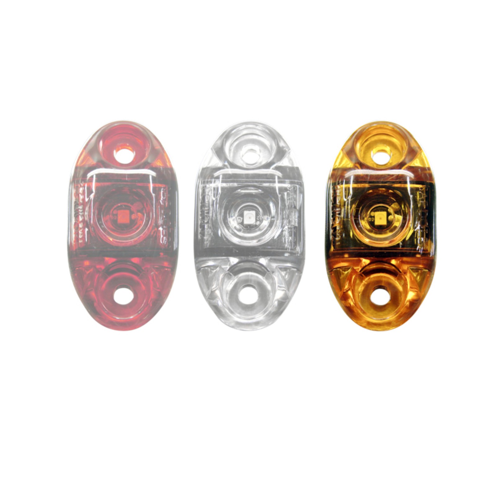 Tecniq OEM 2″ Oval Amber Sidemarker Amber Lens Pigtail Connection, S21-AA00-1
