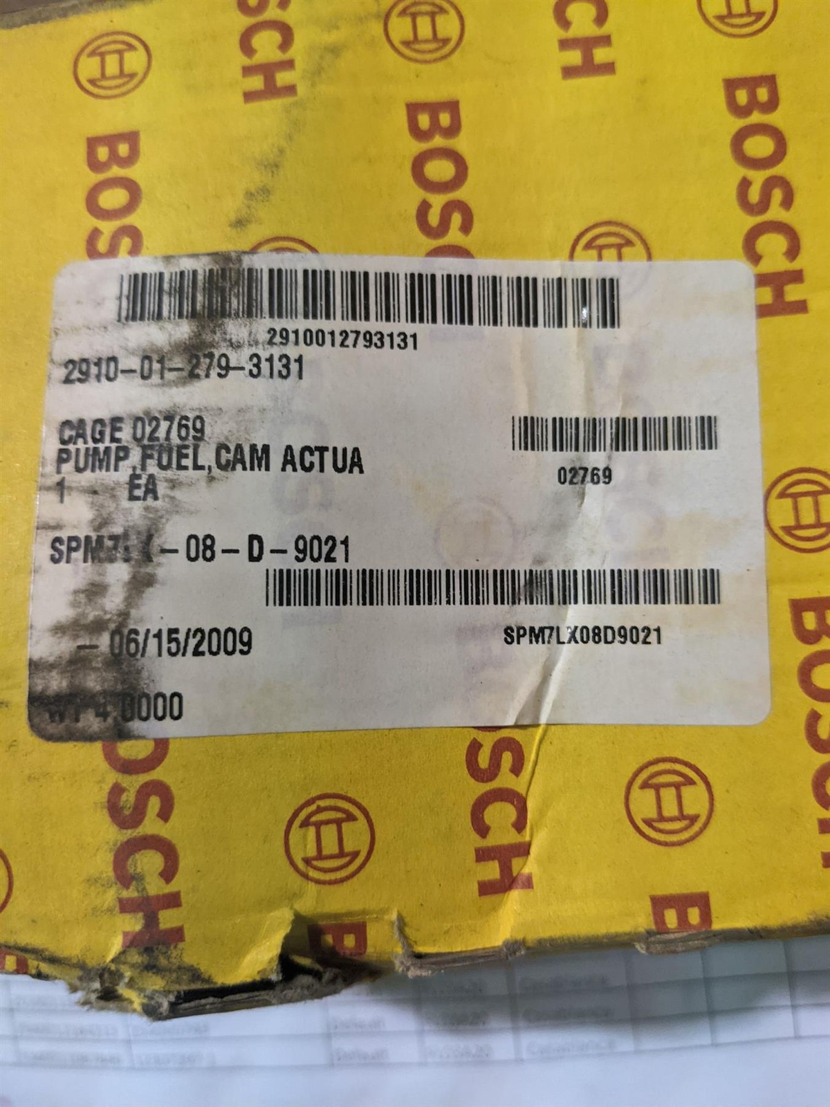 Bosch 0440003241 Fuel Feed Pump Cam Actuated 2910012793131 HMMH Excavator