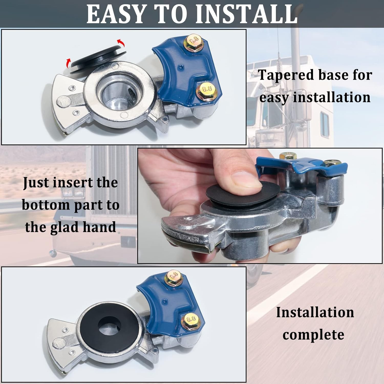 20 Glad Hand Seals Pack – Rubber Grommets for Durable Truck Brake Systems