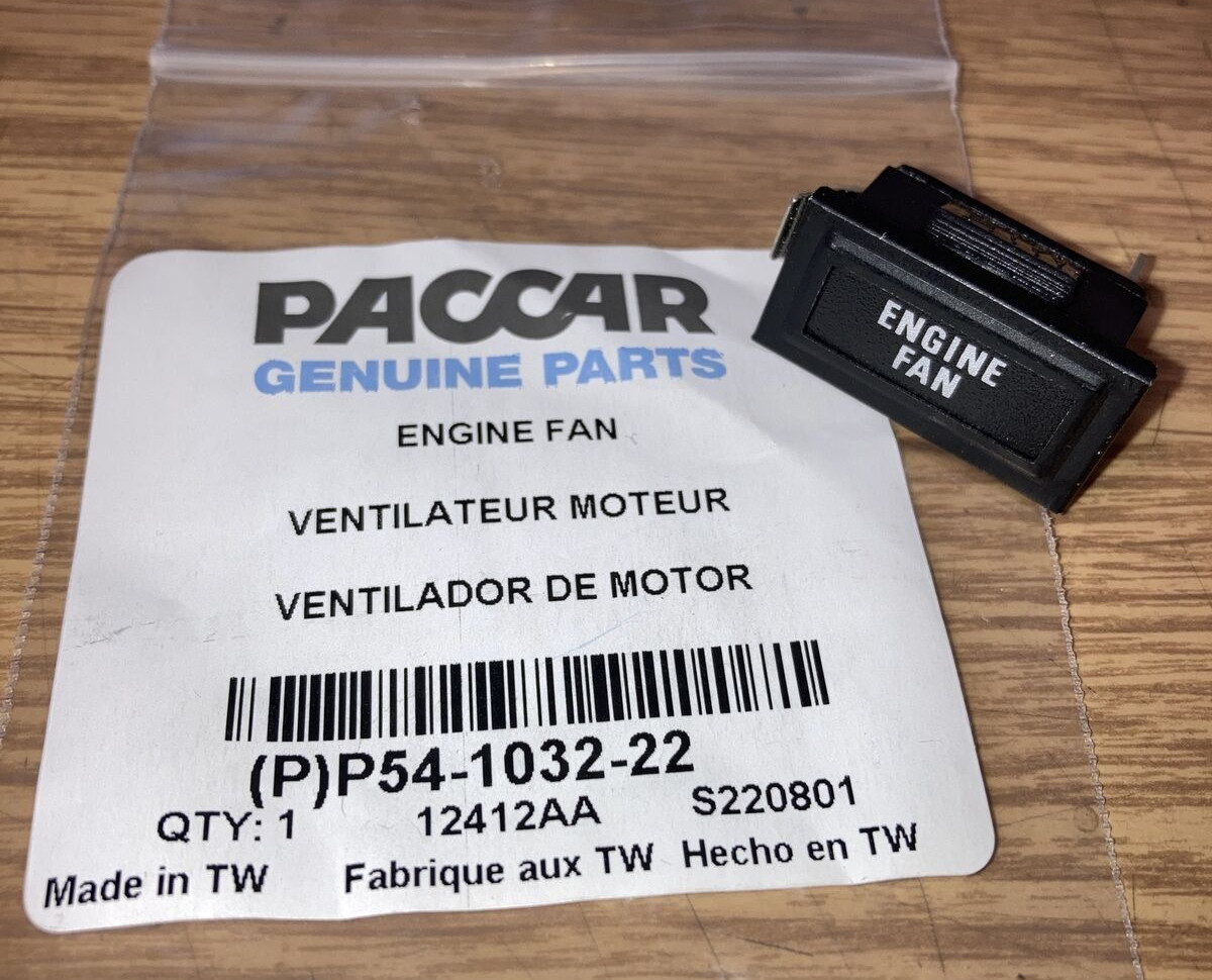 ~NEW PACCAR KENWORTH “ENGINE FAN” DASH INSERT INDICATOR LAMP ID~ P54-1032-22