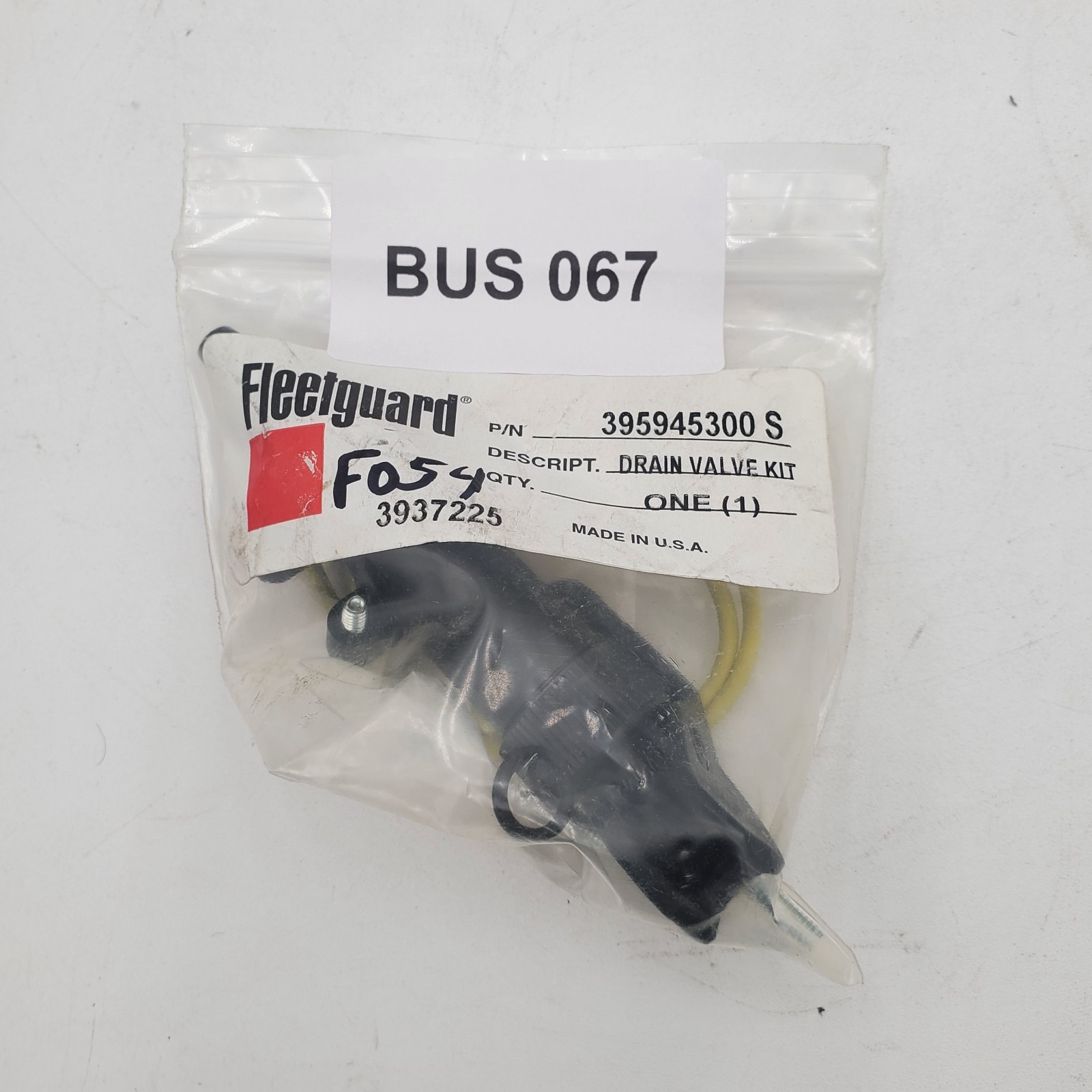 Fleetguard Fuel Canister Drain Valve Kit 395945300S New Old Stock
