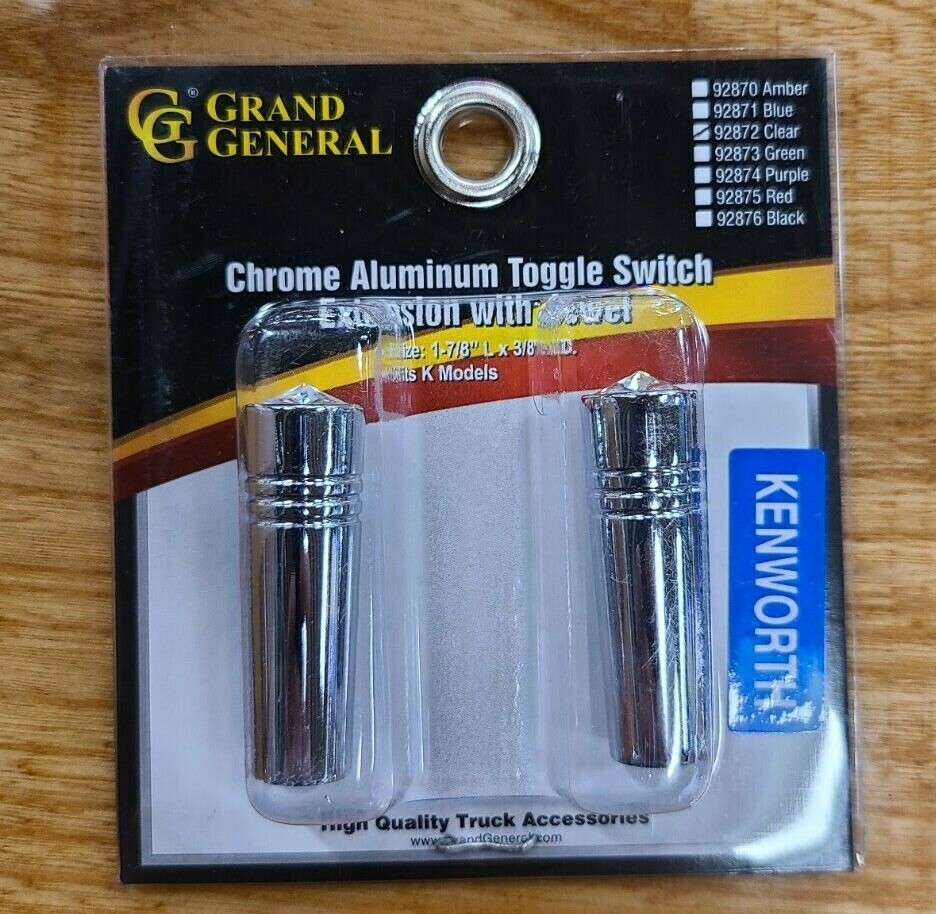 Toggle switch extension 1-7/8″ clear jewel chrome aluminium all Kenworths 92872
