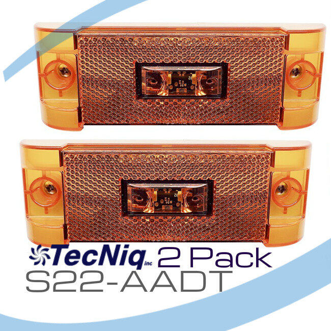 2Pack TecNiq USA S22-AADT 6″ Midship TURN SIGNAL SIDE MARKER LED Truck Lights