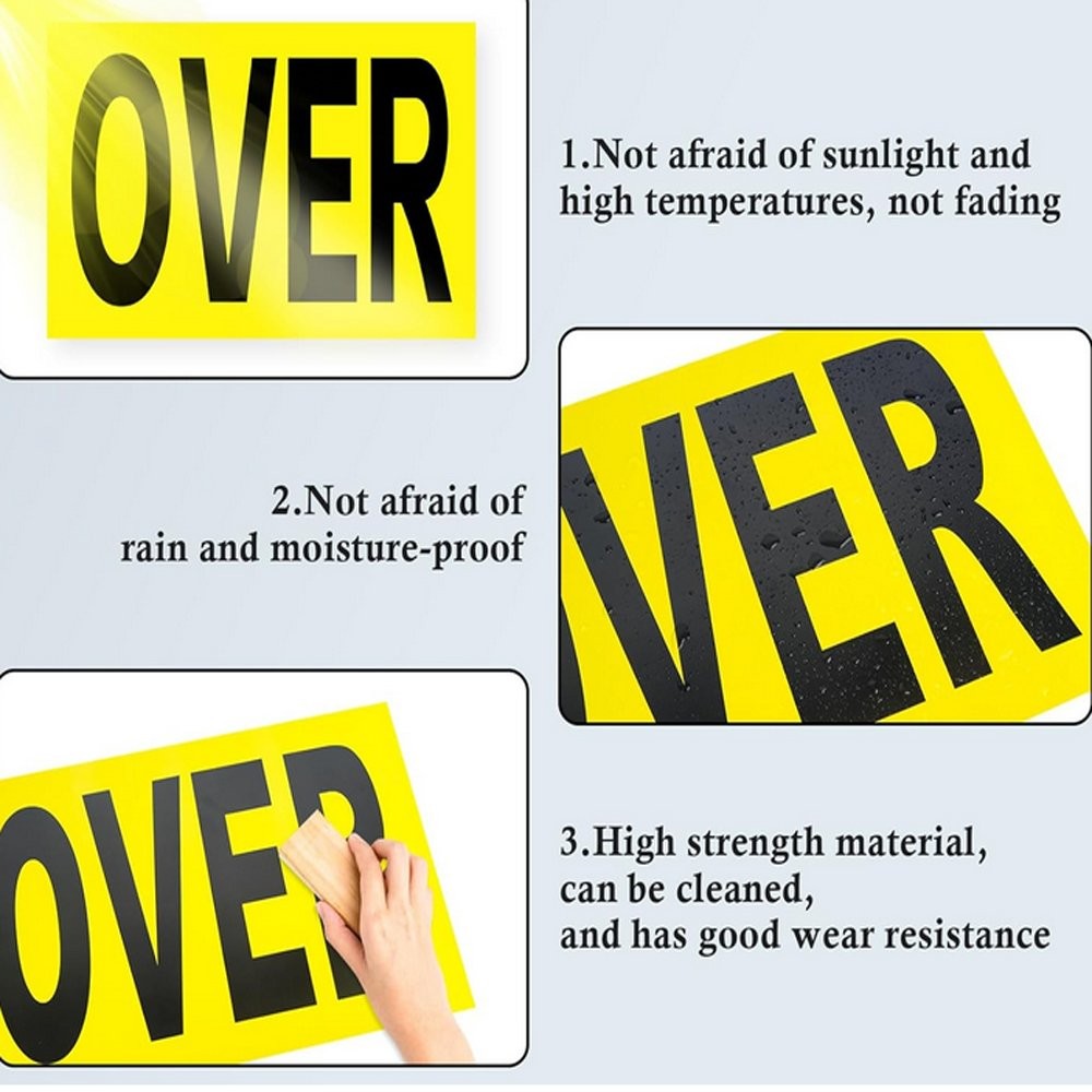 12″x60″ 3 piece Magnetic Oversize Load Sign for Escort/Pilot Car ~ Truck Safety