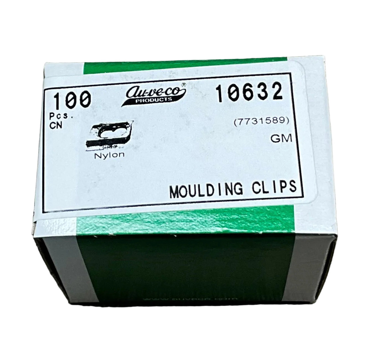 Auveco 10632 General Motors 7731589, Nylon Molding Clips, 100 Pcs, Made in USA
