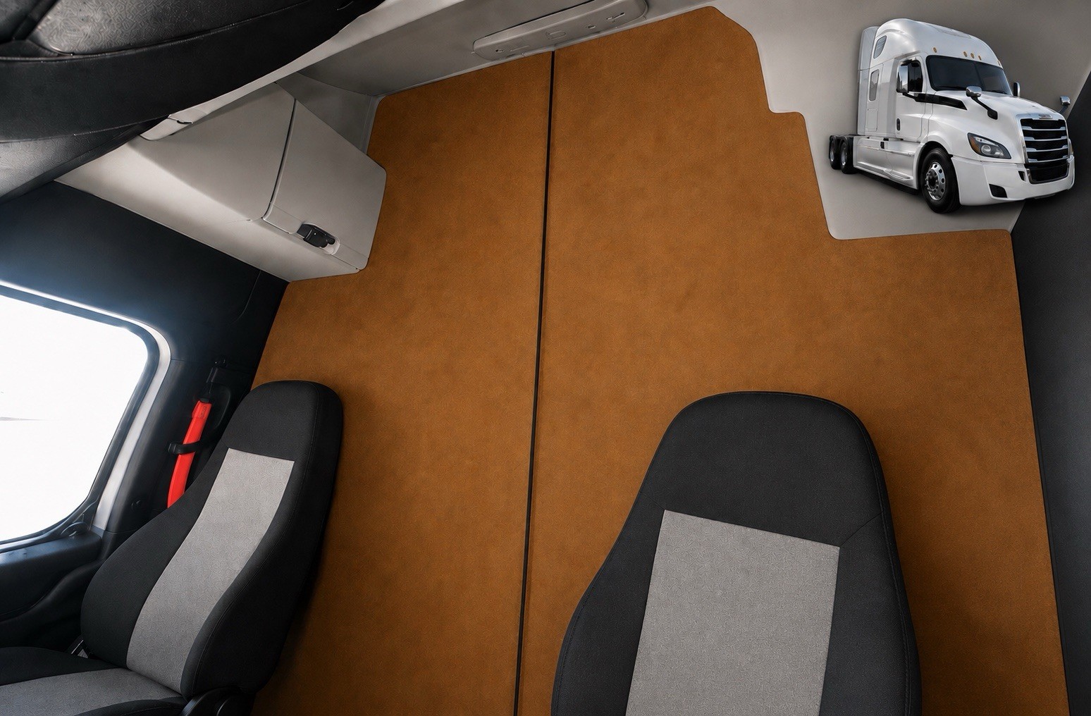 Privacy Curtains fits Freightliner Cascadia 2019-2027 Budget Friendly