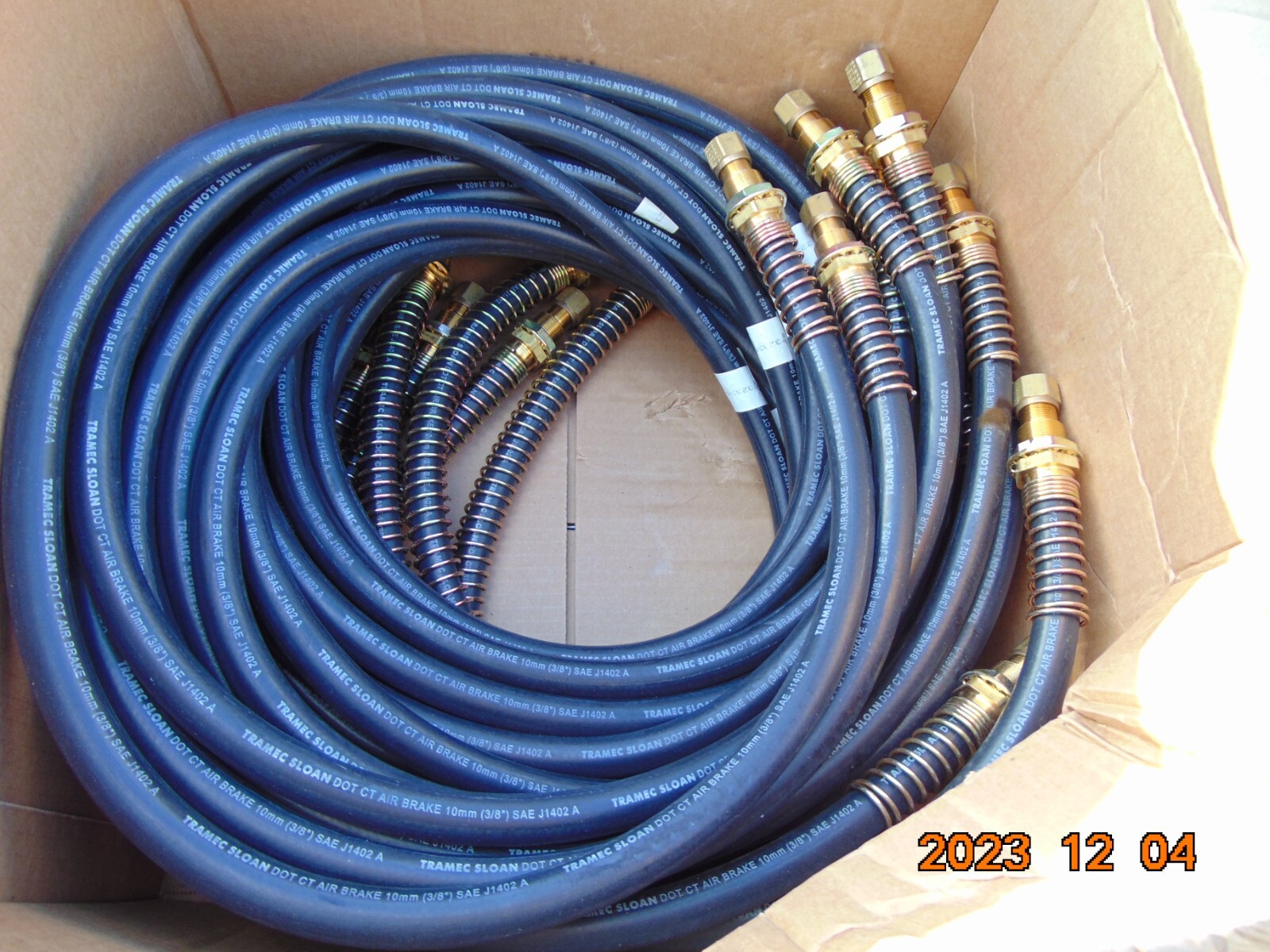 UTILITY SEMI-TRAILER TRAMEC SLOAN SLIDER HOSE AIR BRAKE 3/8 ID 1/2″ TUBE ENDS