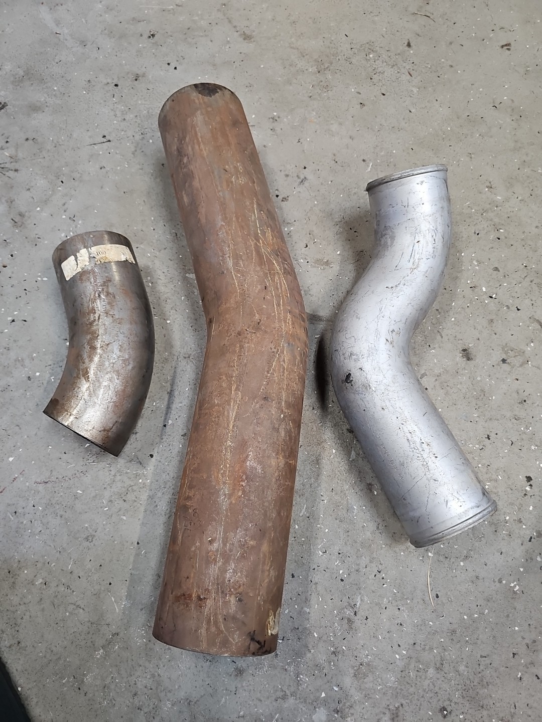 3x Paccar K180-18456-50384 Pipe-Exhaust LOT Long Aluminized Stainless Steel