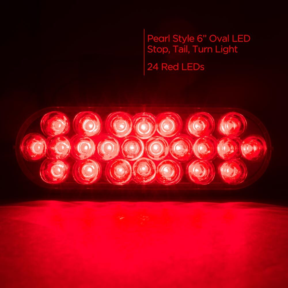Pro LED 624R 6″ Oval Stop Tail Turn Light – Replaces Truck Lite 6050