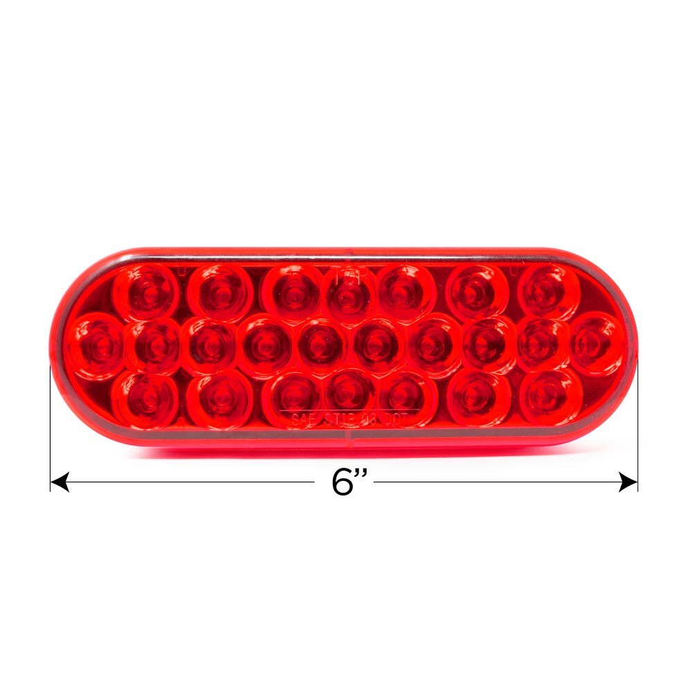 Pro LED 624R 6″ Oval Stop Tail Turn Light – Replaces Truck Lite 6050