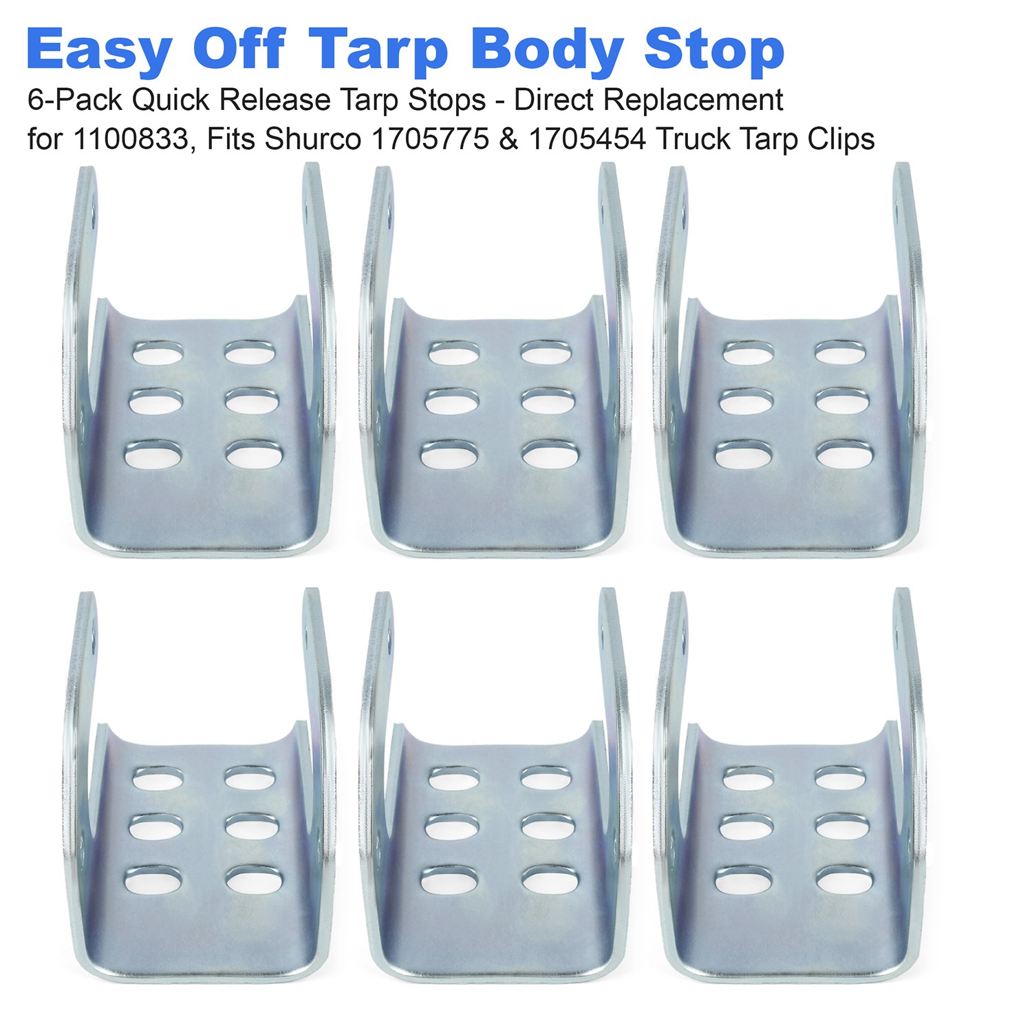 6x Tarp Side Stops with Quick Release – Interchangeable with Shurco 1705454
