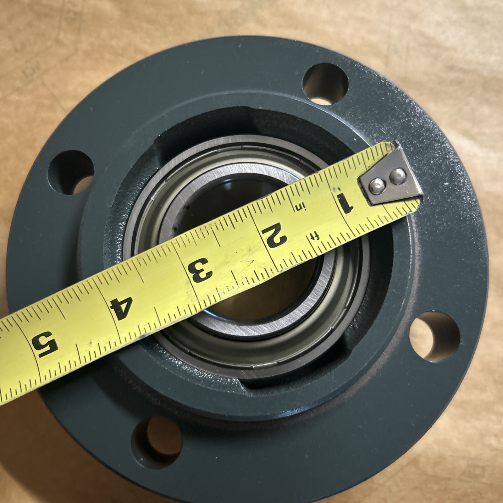 NSK FC209 4-Bolt Cast Iron Flange Cart W/UC209-28 Radial Insert Ball Bearing