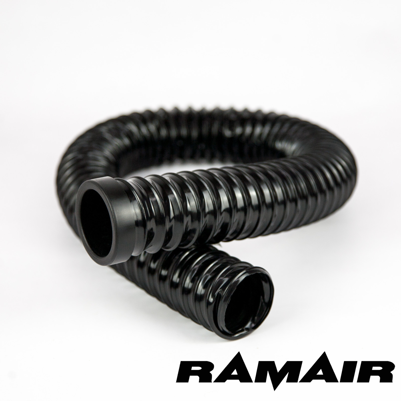 RAMAIR Black Cold Air Feed Ducting For Induction Kit 50mm x 1000mm – One End Cap