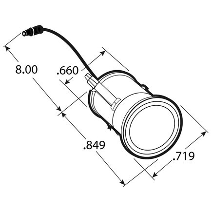 Truck-Lite 33250R 33 Series Marker Clearance Light Led, Hardwired Lamp Connectio