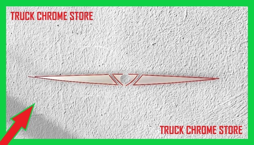 Mercedes ACTROS MP4- MP5 FRAME OF LOGO CHROME Super Polished S.Steel 3 Pcs.