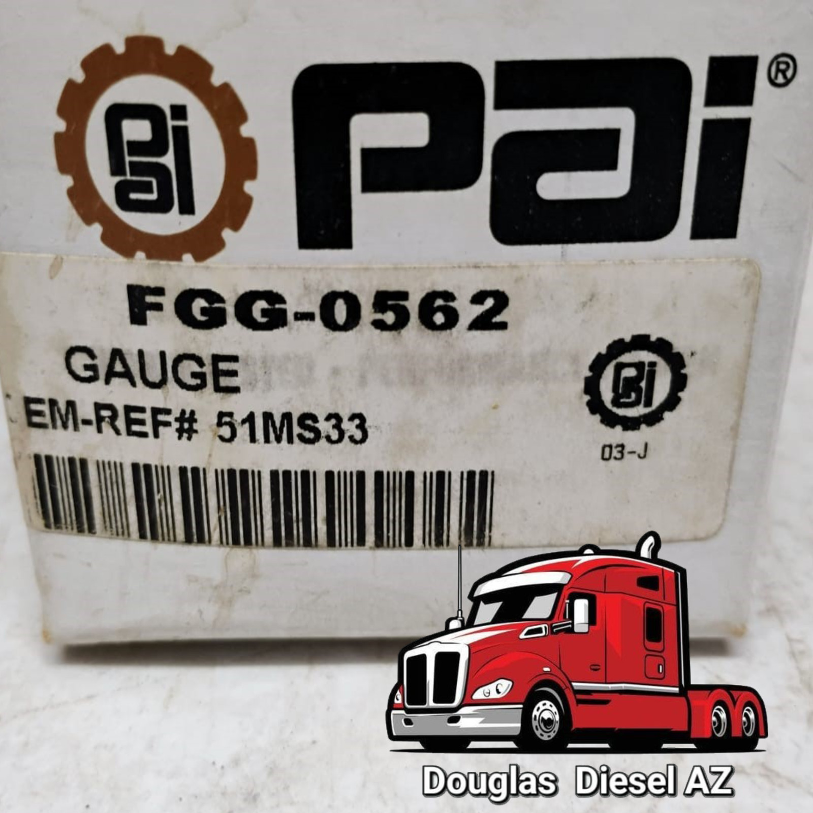 VOLTMETER GAUGE 24 Volt for Universal Use. PAI# FGG-0562 Ref# MACK 51MS33 51MS24