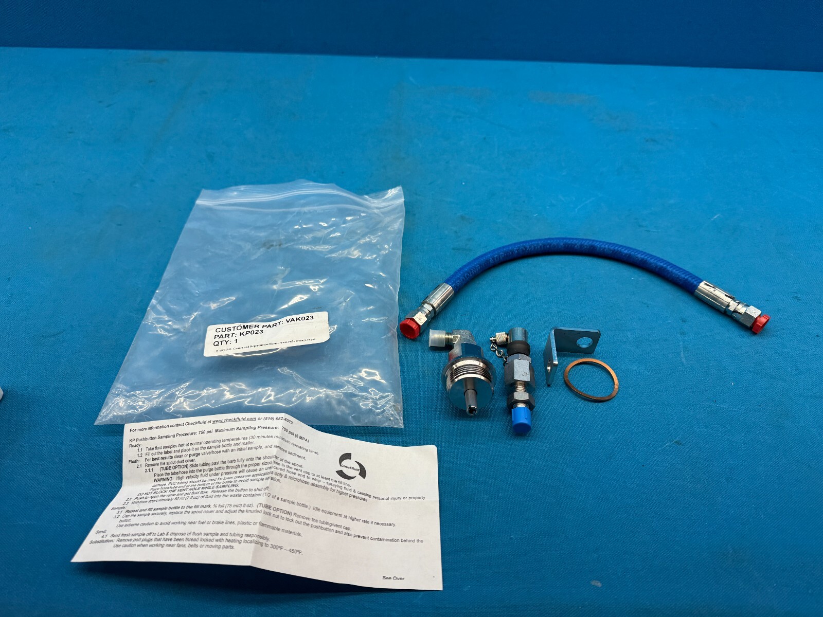 CheckFluid KP023 Oil Sampling Solutions Test Kit For Detroit Diesel Engine