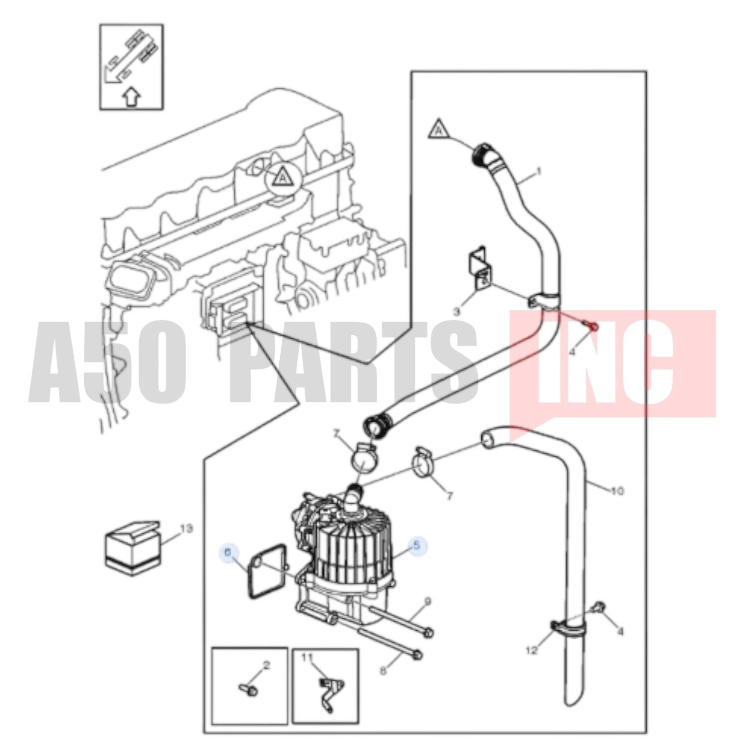 OEM  Volvo Oil Separator Crankcase Breather 22877306 + Gasket 20532891