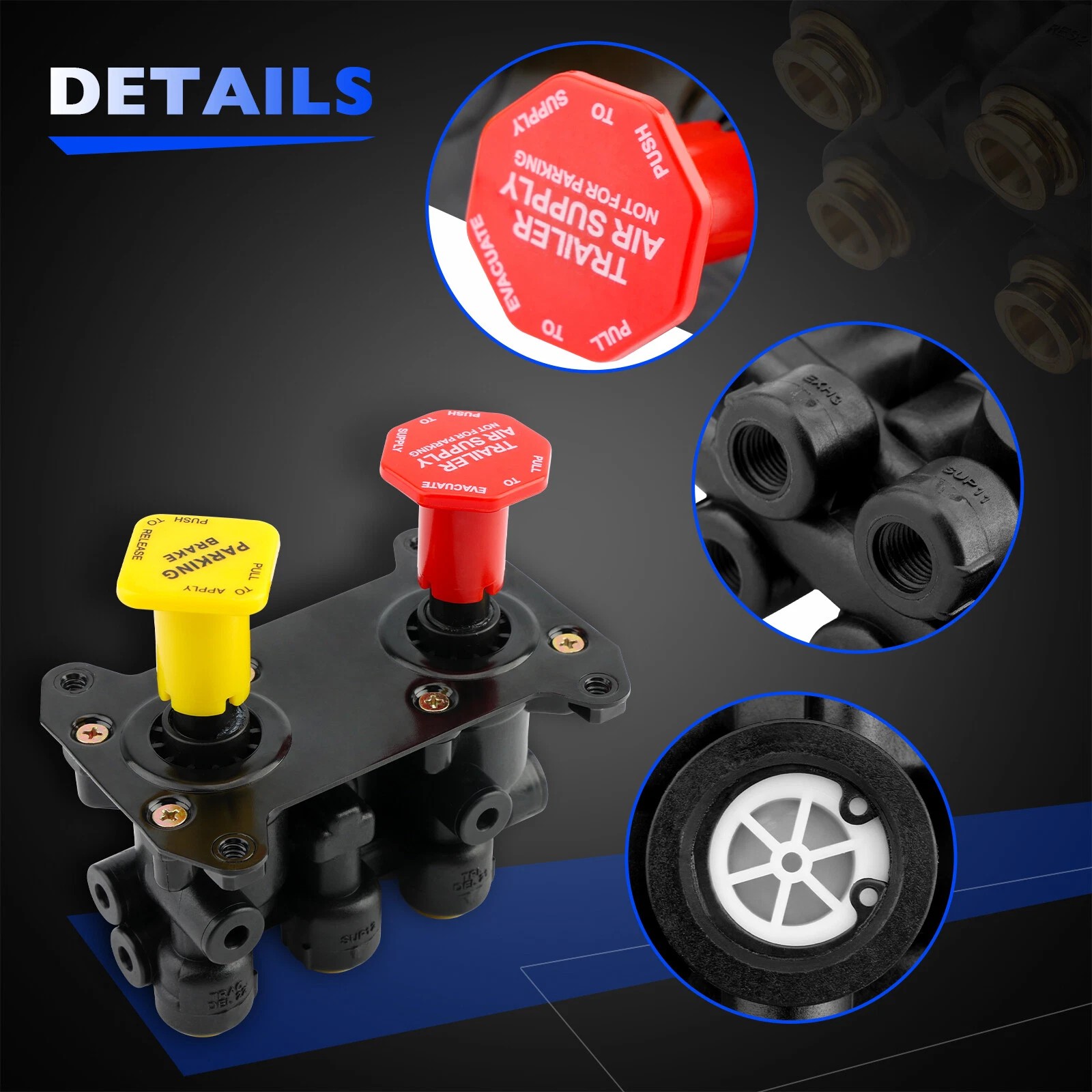 800519 MV-3 Dash Air Brake Control Valve Fit for Kenworth Freightliner Peterbilt