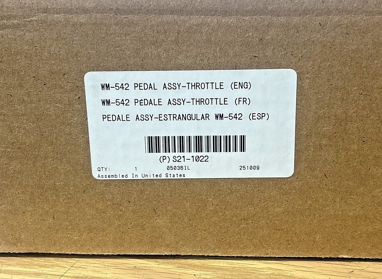~NEW GENUINE PACCAR OEM ELECTRIC THROTTLE ACCELERATION PEDAL ASSEMBLY ~ S21-1022