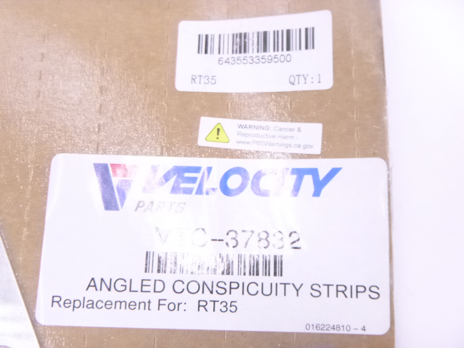 Velocity Angled Conspicuity Strips RT35 VTC-37832