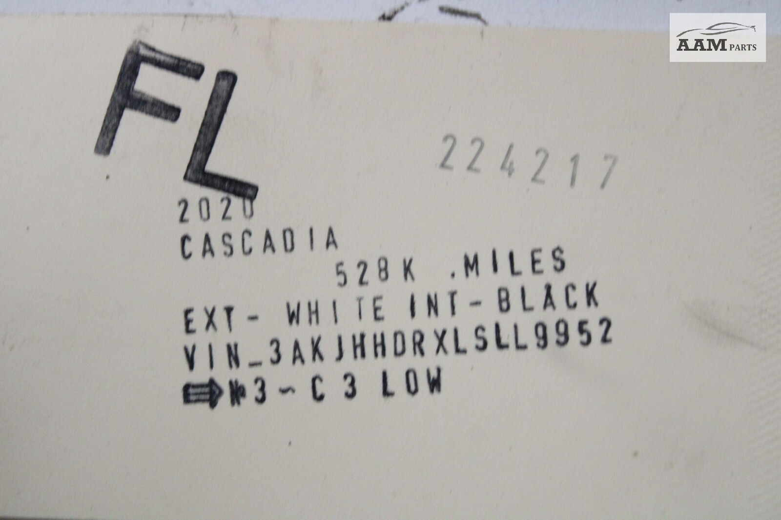 18-23 FREIGHTLINER CASCADIA FRONT LEFT DRIVER SIDE WEATHERSTRIP SEAL OEM